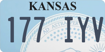 KS license plate 177IYV