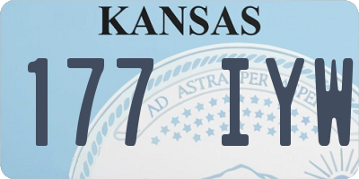 KS license plate 177IYW