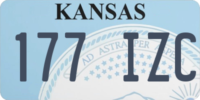KS license plate 177IZC