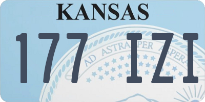 KS license plate 177IZI