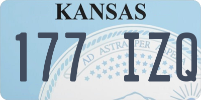 KS license plate 177IZQ