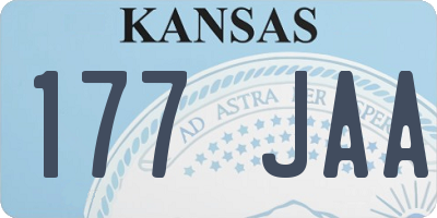 KS license plate 177JAA