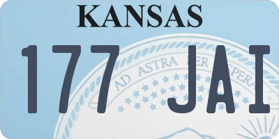KS license plate 177JAI