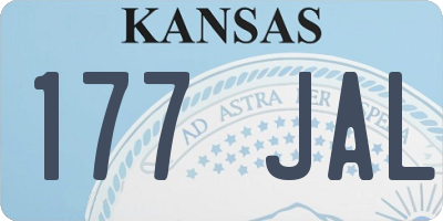 KS license plate 177JAL