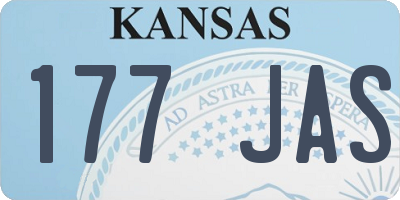 KS license plate 177JAS