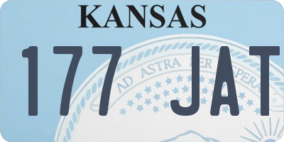 KS license plate 177JAT