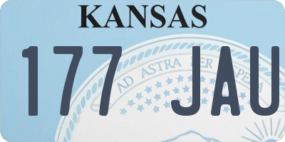 KS license plate 177JAU