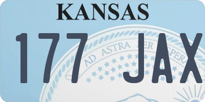 KS license plate 177JAX