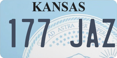 KS license plate 177JAZ
