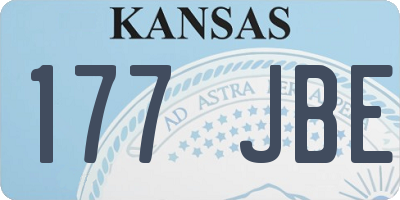 KS license plate 177JBE