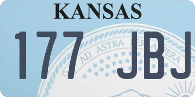 KS license plate 177JBJ