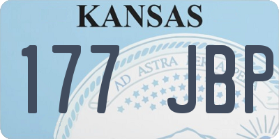 KS license plate 177JBP