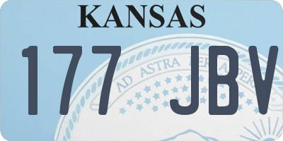 KS license plate 177JBV
