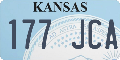 KS license plate 177JCA
