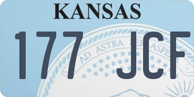 KS license plate 177JCF