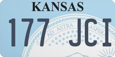 KS license plate 177JCI