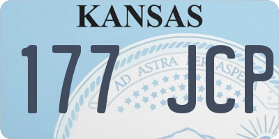 KS license plate 177JCP