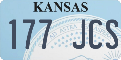 KS license plate 177JCS