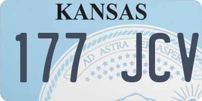 KS license plate 177JCV
