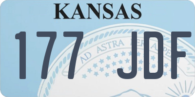 KS license plate 177JDF