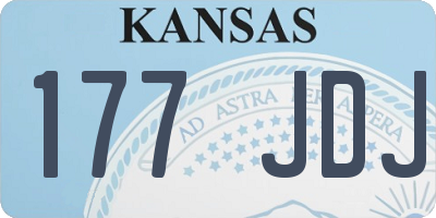 KS license plate 177JDJ