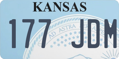 KS license plate 177JDM