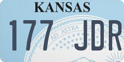 KS license plate 177JDR