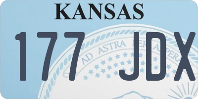 KS license plate 177JDX