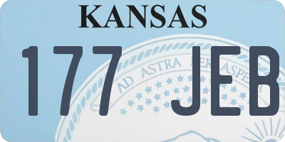 KS license plate 177JEB
