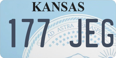 KS license plate 177JEG