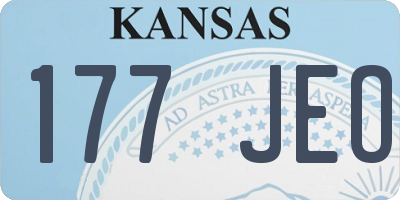 KS license plate 177JEO