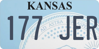 KS license plate 177JER