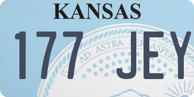 KS license plate 177JEY