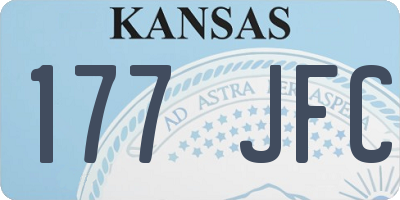 KS license plate 177JFC