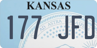 KS license plate 177JFD