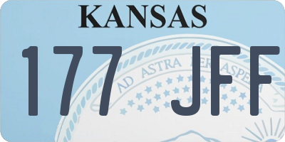 KS license plate 177JFF