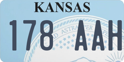 KS license plate 178AAH