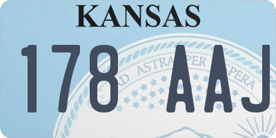 KS license plate 178AAJ