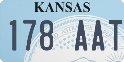 KS license plate 178AAT