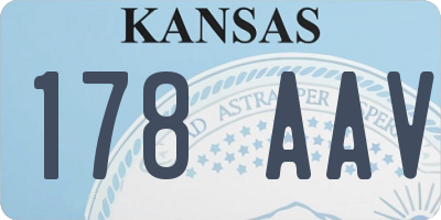 KS license plate 178AAV