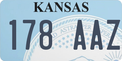 KS license plate 178AAZ