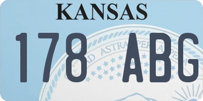 KS license plate 178ABG