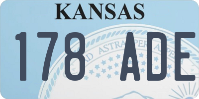 KS license plate 178ADE