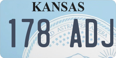 KS license plate 178ADJ