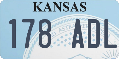 KS license plate 178ADL