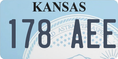 KS license plate 178AEE