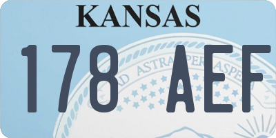 KS license plate 178AEF