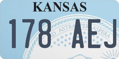 KS license plate 178AEJ