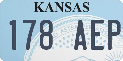 KS license plate 178AEP