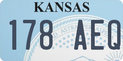 KS license plate 178AEQ